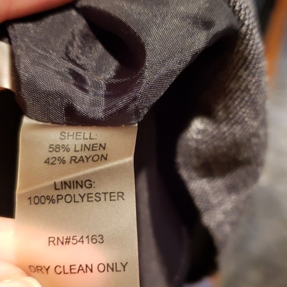 Calvin Klein Linen Gathered Pleat Sleeveless Dress - Picture 5 of 6